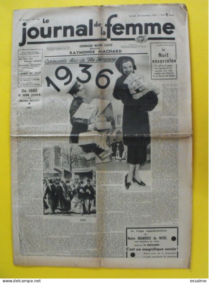 6 n° de Le journal de la femme de 1935. revue féminine. Maurice Chevallier. éthiopie abyssinie pologne shirley temple