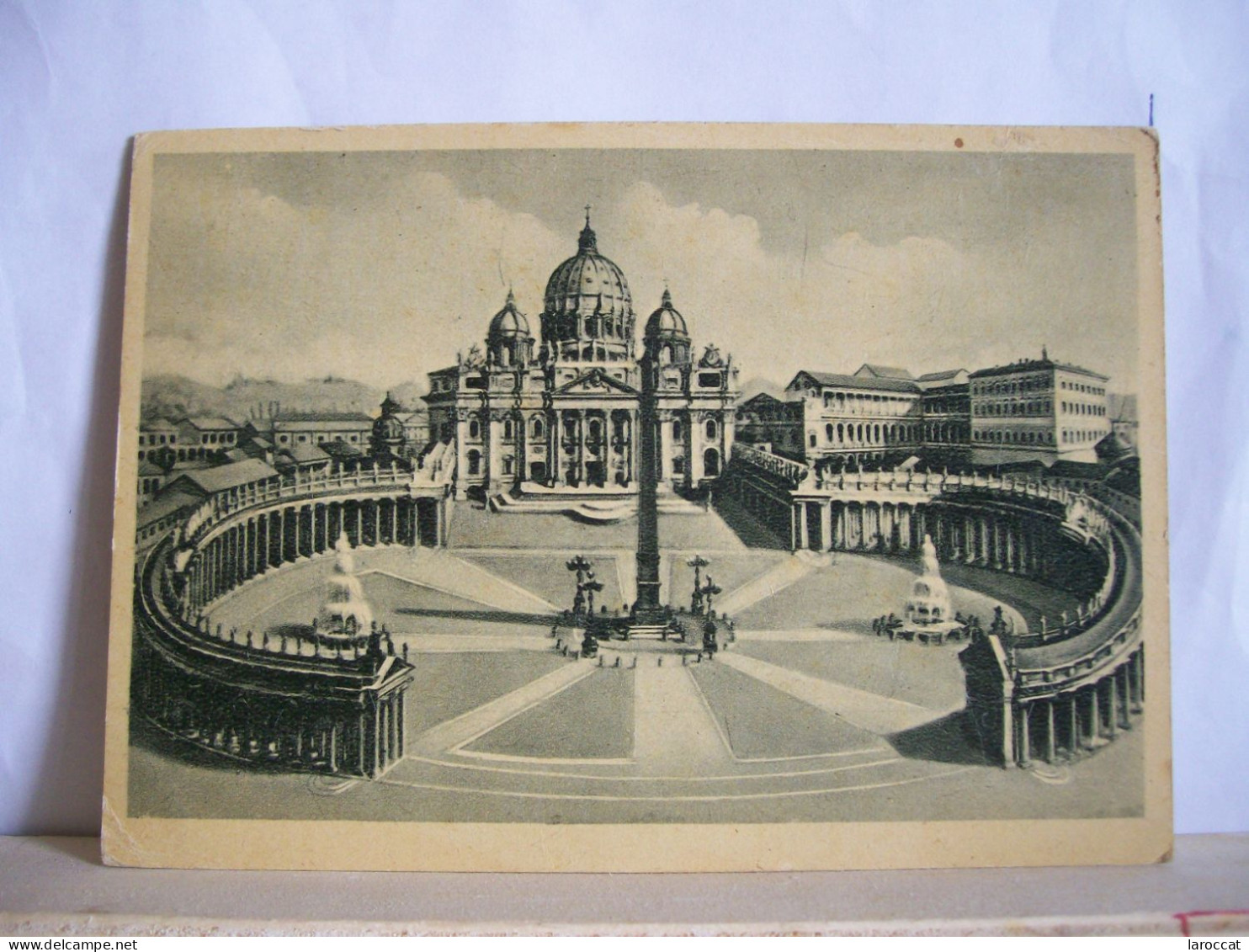 1952 - Città Del Vaticano - Roma - Piazza S. Pietro - La Basilica - Obelisco Fontane - Places & Squares
