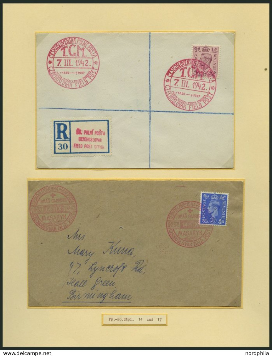 TSCHECHOSLOWAKEI Brief,o,*, **, 1940-48, Interessante Sammlung Mit 27 Bedarfsbelegen, Dabei Feldpost, Zensurbelege, Dazu - Collezioni & Lotti