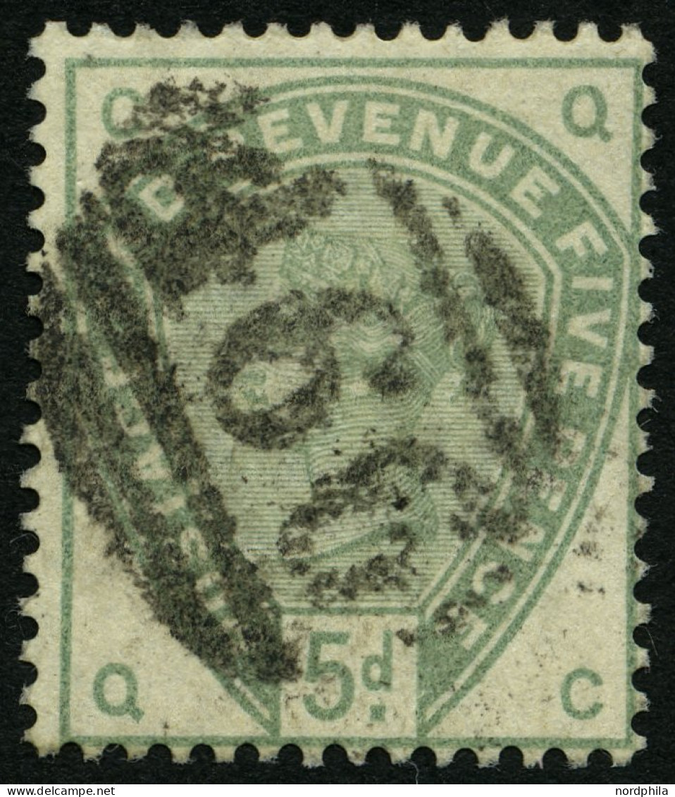 GROSSBRITANNIEN 78 O, 1884, 5 P. Dkl`graugrün, Pracht, Mi. 160.- - Used Stamps