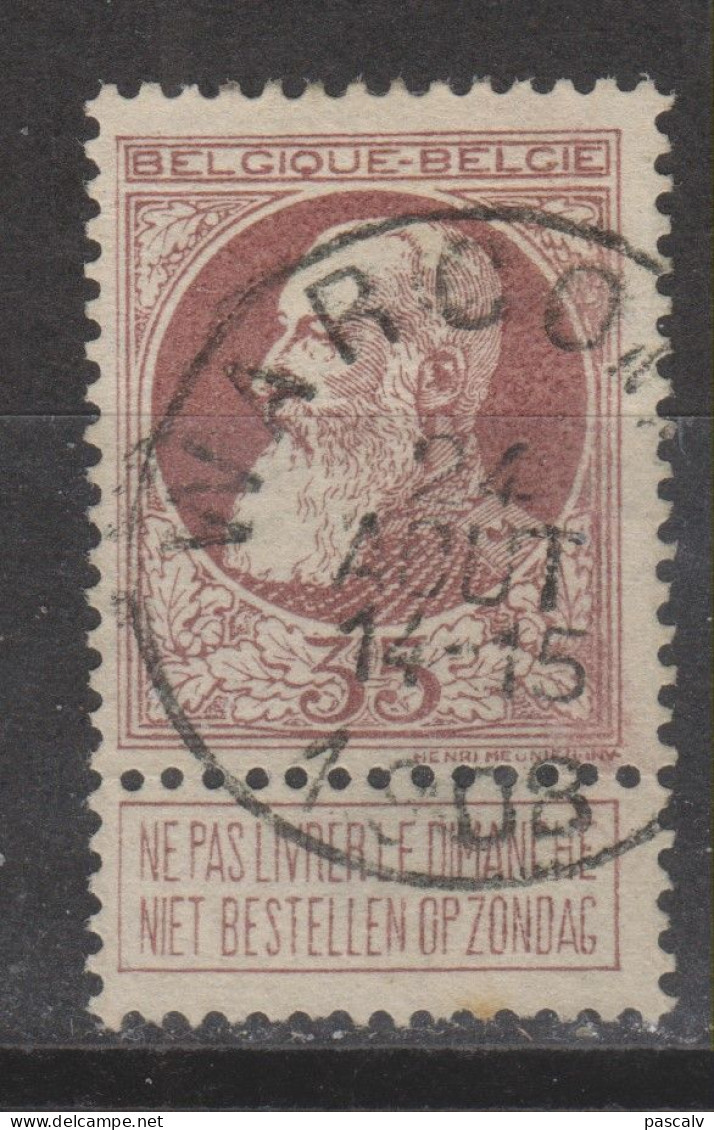 COB 77 Oblitération Centrale WARCOING - 1905 Grosse Barbe