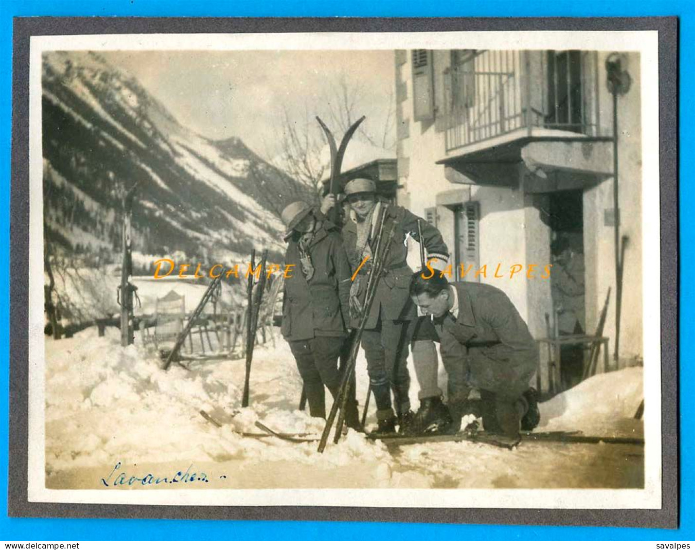 Chamonix 1924 * Ski Devant L’hôtel Beau-Séjour Au Lavancher * Photo Originale - Lugares