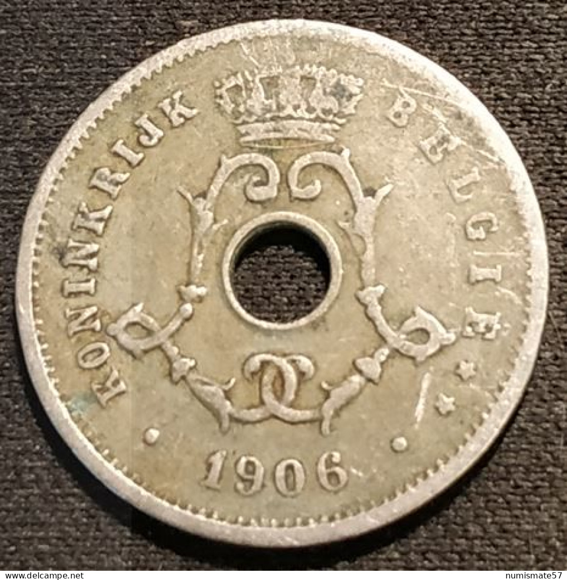 BELGIQUE - BELGIUM - 5 CENTIMES 1906 - Légende NL - Léopold II - Type Michaux - KM 55 - 5 Cents