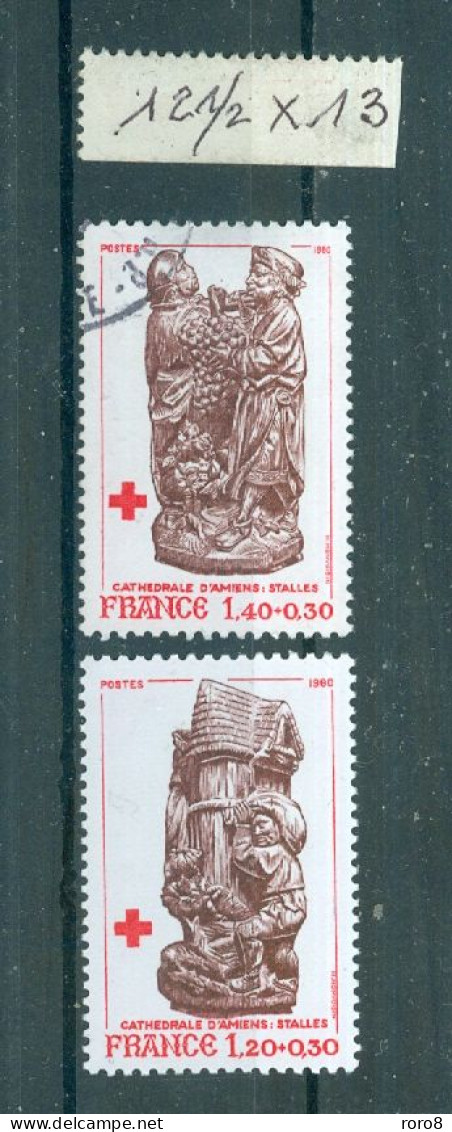 FRANCE - N°2116a Et 2117a Oblitéré - Au Profit De La Croix-Rouge. Stalles De La Cathédrale D'Amiens (détails). - Gebruikt