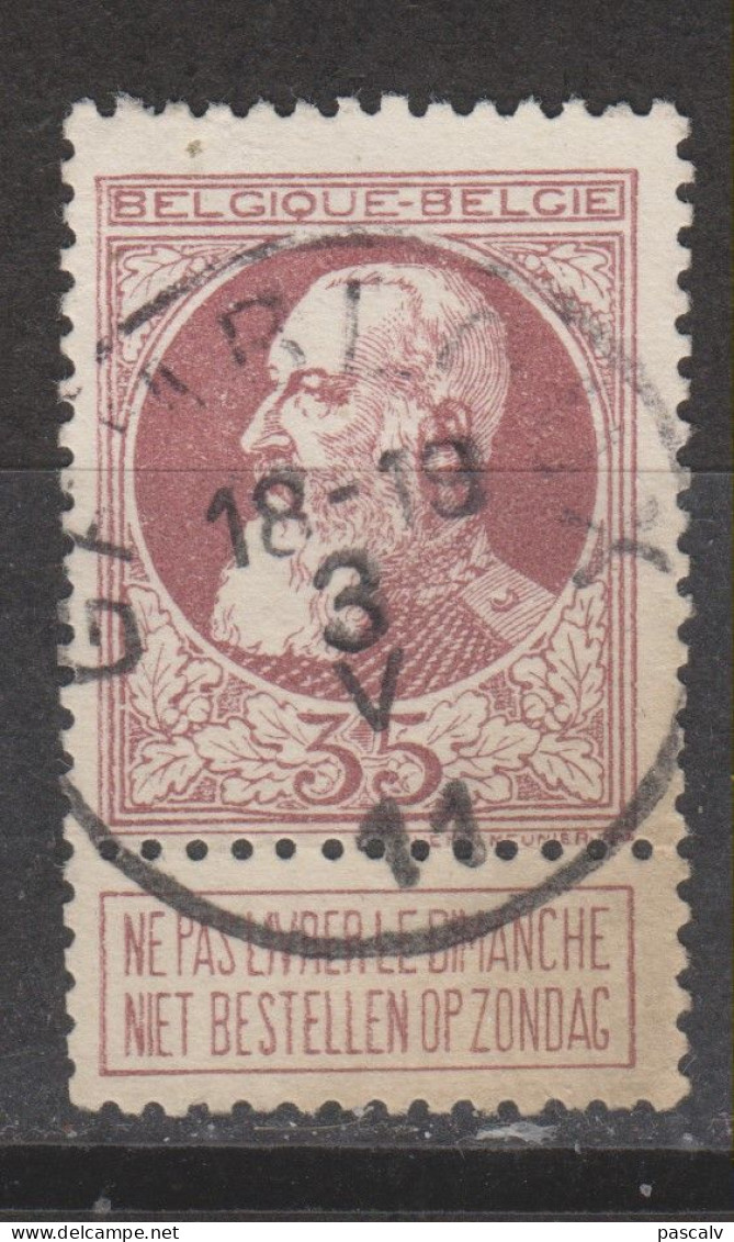 COB 77 Oblitération Centrale Type T2R GEMBLOUX - 1905 Grosse Barbe