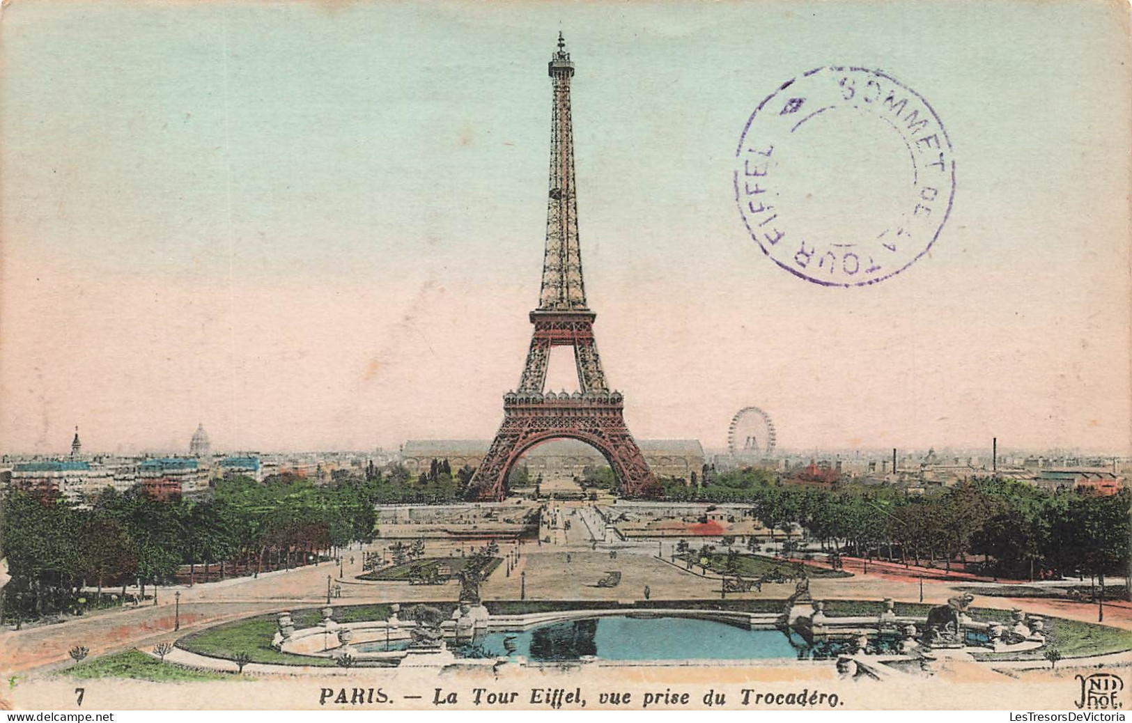 FRANCE - Paris - La Tour Eiffel - Vue Prise De Trocadéro - Vue Générale Sur La Tour Eiffel - Carte Postale Ancienne - Eiffeltoren