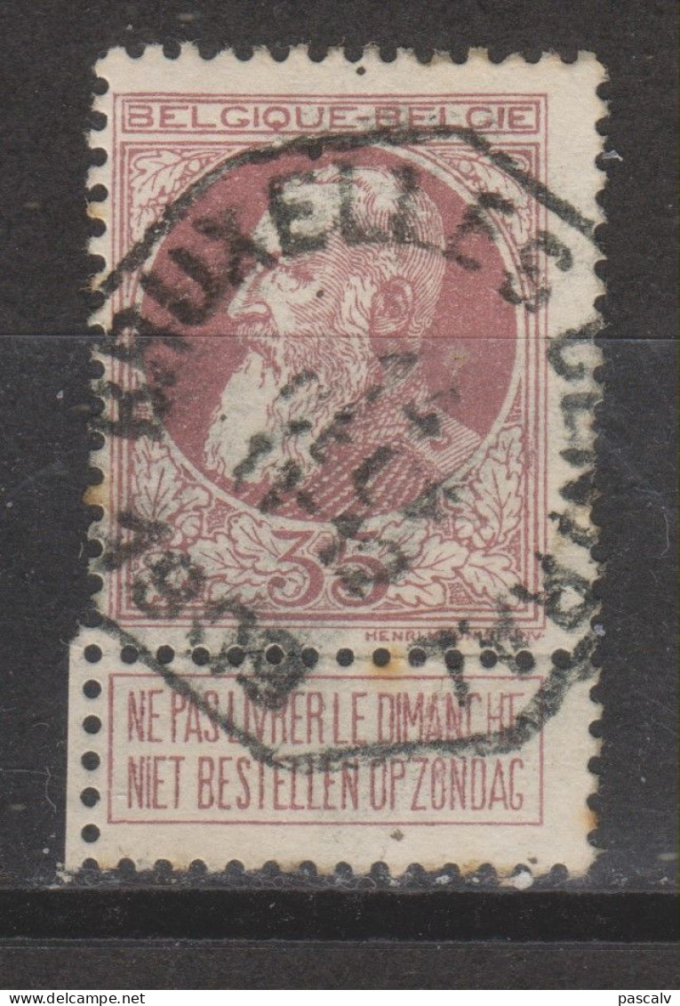 COB 77 Oblitération Centrale Télégraphe BRUXELLES (CENTRAL) - 1905 Grosse Barbe