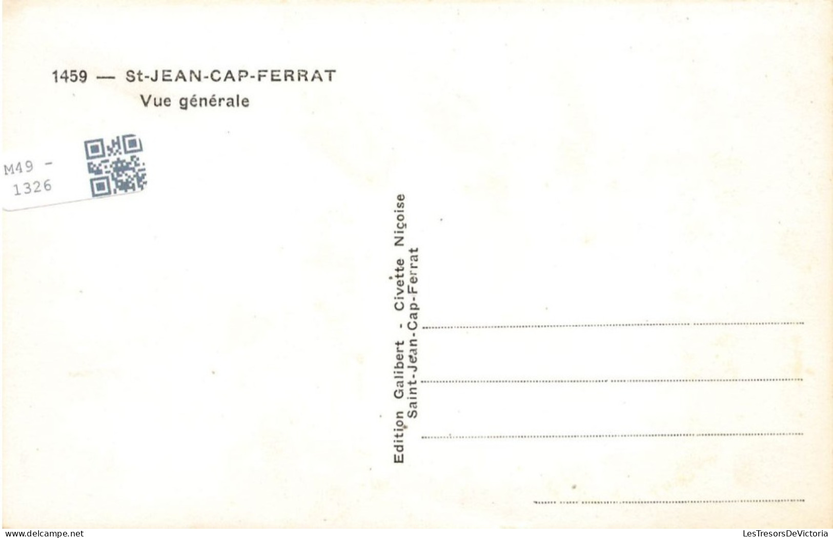 FRANCE - St Jean Cap Ferrat (A M) - Vue Générale De La Ville - Vu Au Loin De La Mer - Carte Postale Ancienne - Saint-Jean-Cap-Ferrat