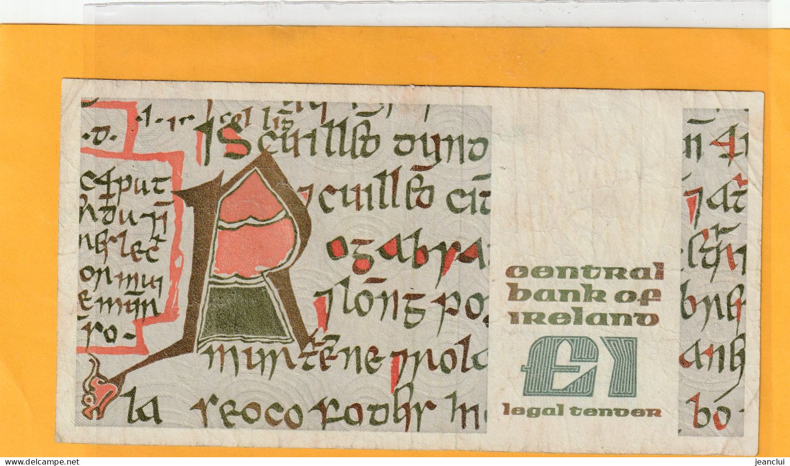 CENTRAL BANK OF IRELAND  .  1 POUND  .  10-10-1988  .  N°  HAJ 368722  .  2 SCANNES - Ireland