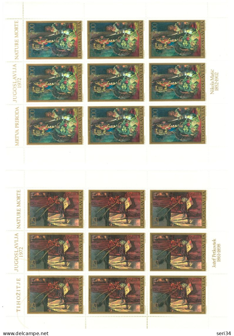 YOUGOSLAVIE Tableaux Natures Mortes :Y&T : 1374 à  1379 ** - Unused Stamps