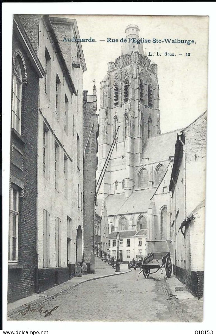 Oudenaarde  Audenarde - Rue De L'Eglise Ste Walburge 1908 L.L. Brux. -  15 - Oudenaarde