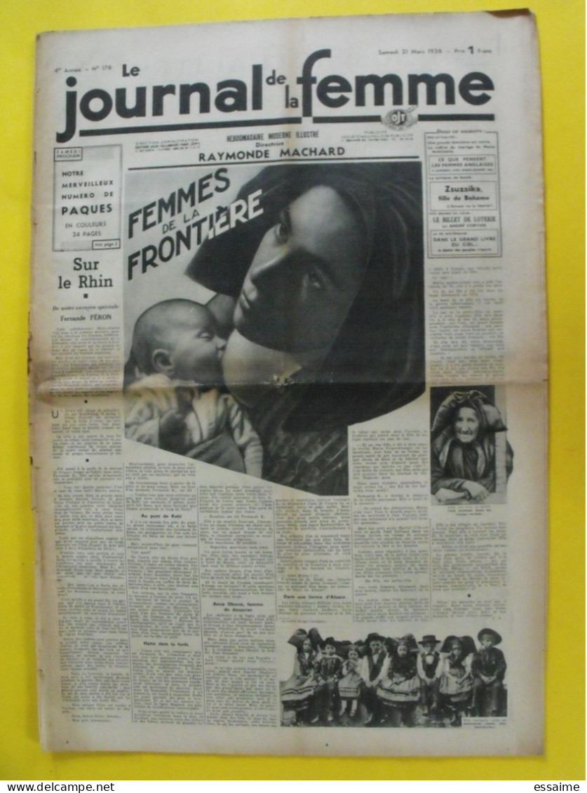 6 n° de Le journal de la femme de 1936. revue féminine. Espagne ligue des femmes raymonde Machard charlot rhénanie chine