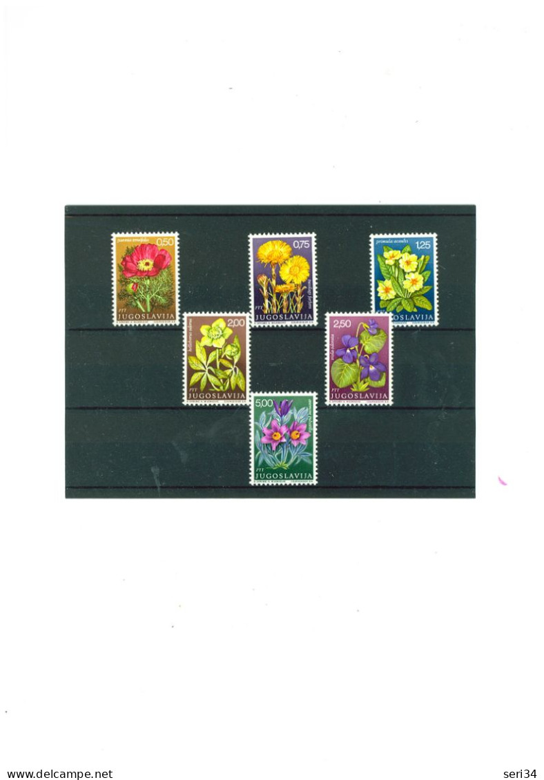 YOUGOSLAVIE : Fleurs :Y&T : 1224 à  1229 ** - Unused Stamps