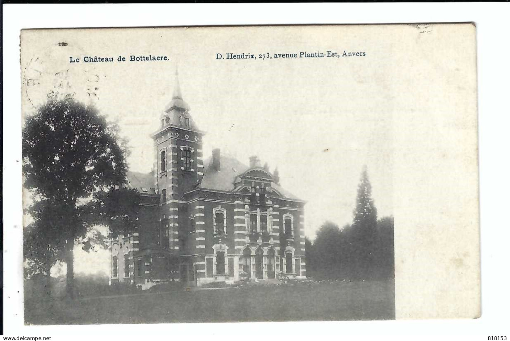 Bottelare  Le Château  De Bottelaere  1906 - Merelbeke