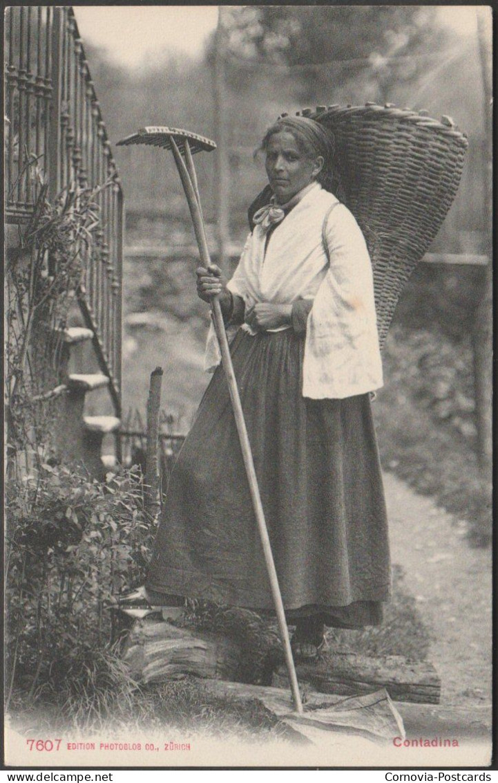 Costume Ticinese, Contadina, C.1910 - Photoglob Cartolina - Andere & Zonder Classificatie