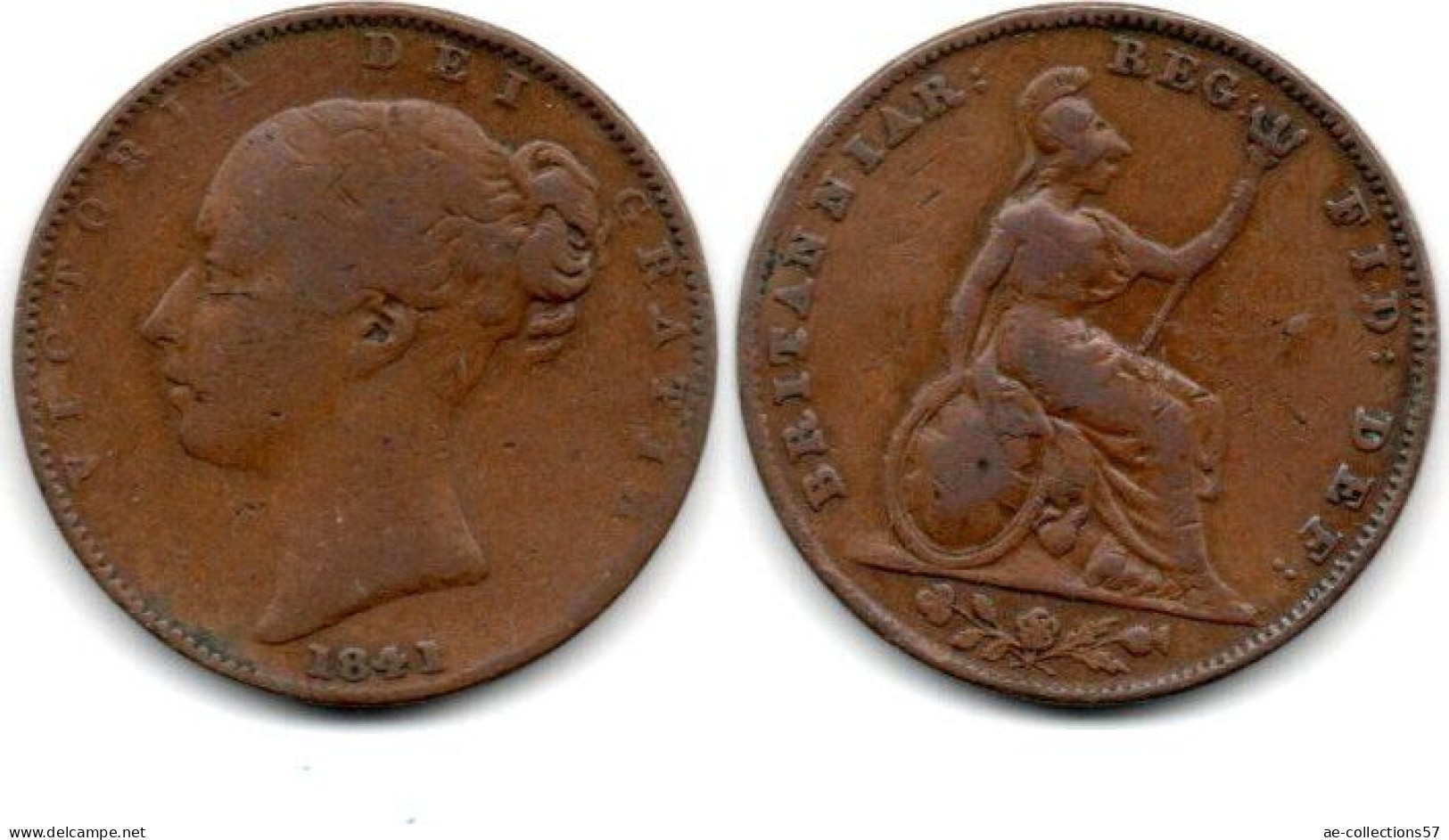 MA // 33070  / Grande Bretagne - Great Britain    Farthing 1841     TB/TB+ - B. 1 Farthing