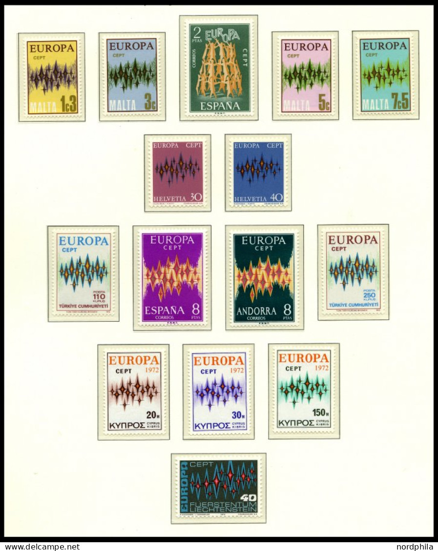 EUROPA UNION **, 1972, Sterne, Kompletter Jahrgang, Pracht, Mi. 178.- - Collections
