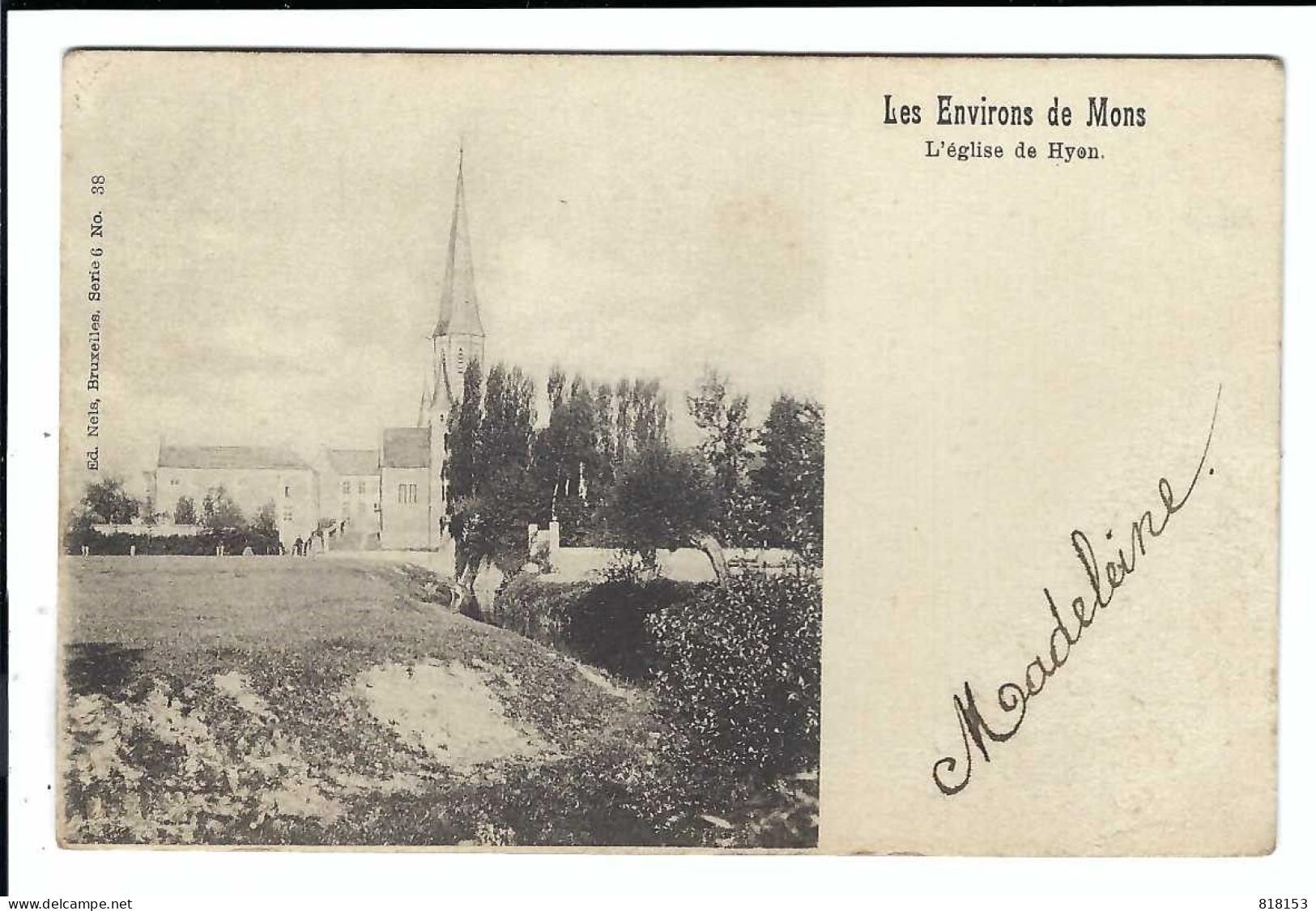 Hyon    L'église De Hyon  1902 - Mons