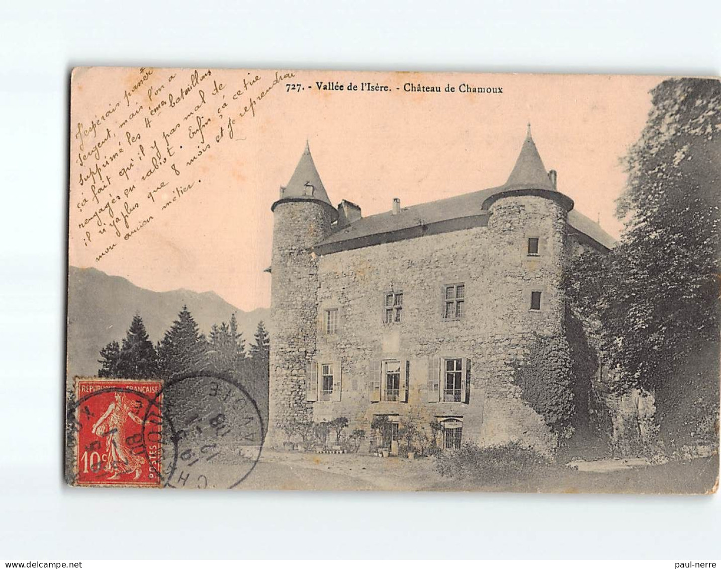 CHAMOUX SUR GELON : Le Château - état ( Partiellement Décollée ) - Chamoux Sur Gelon