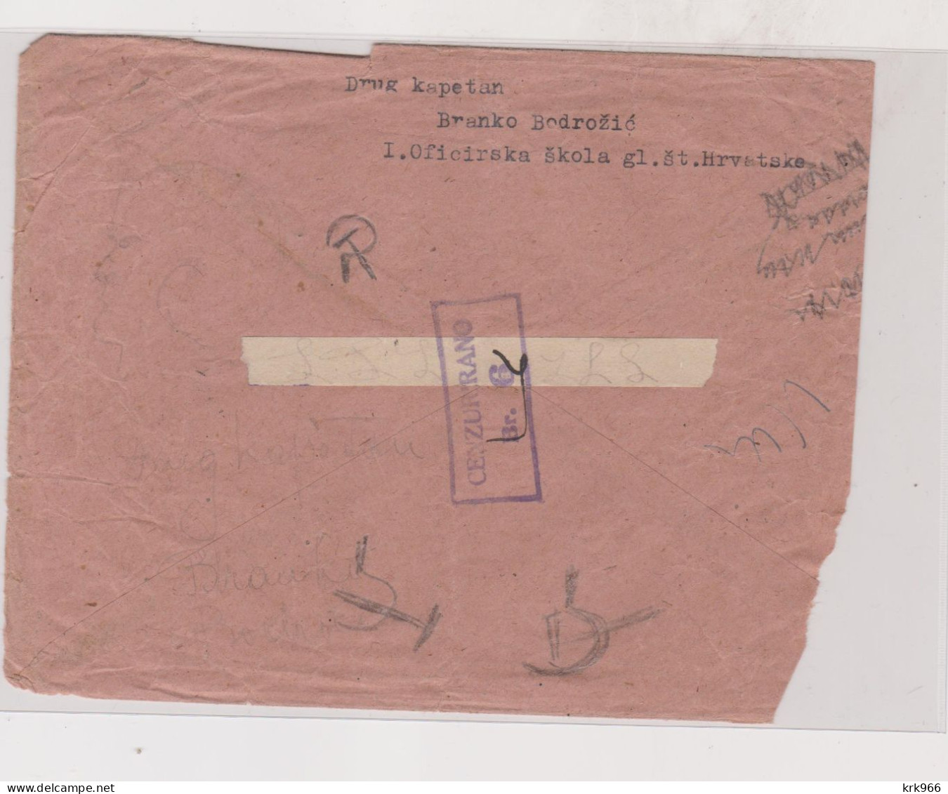 YUGOSLAVIA 1945  Nice Censored Cover To Sbenik - Storia Postale