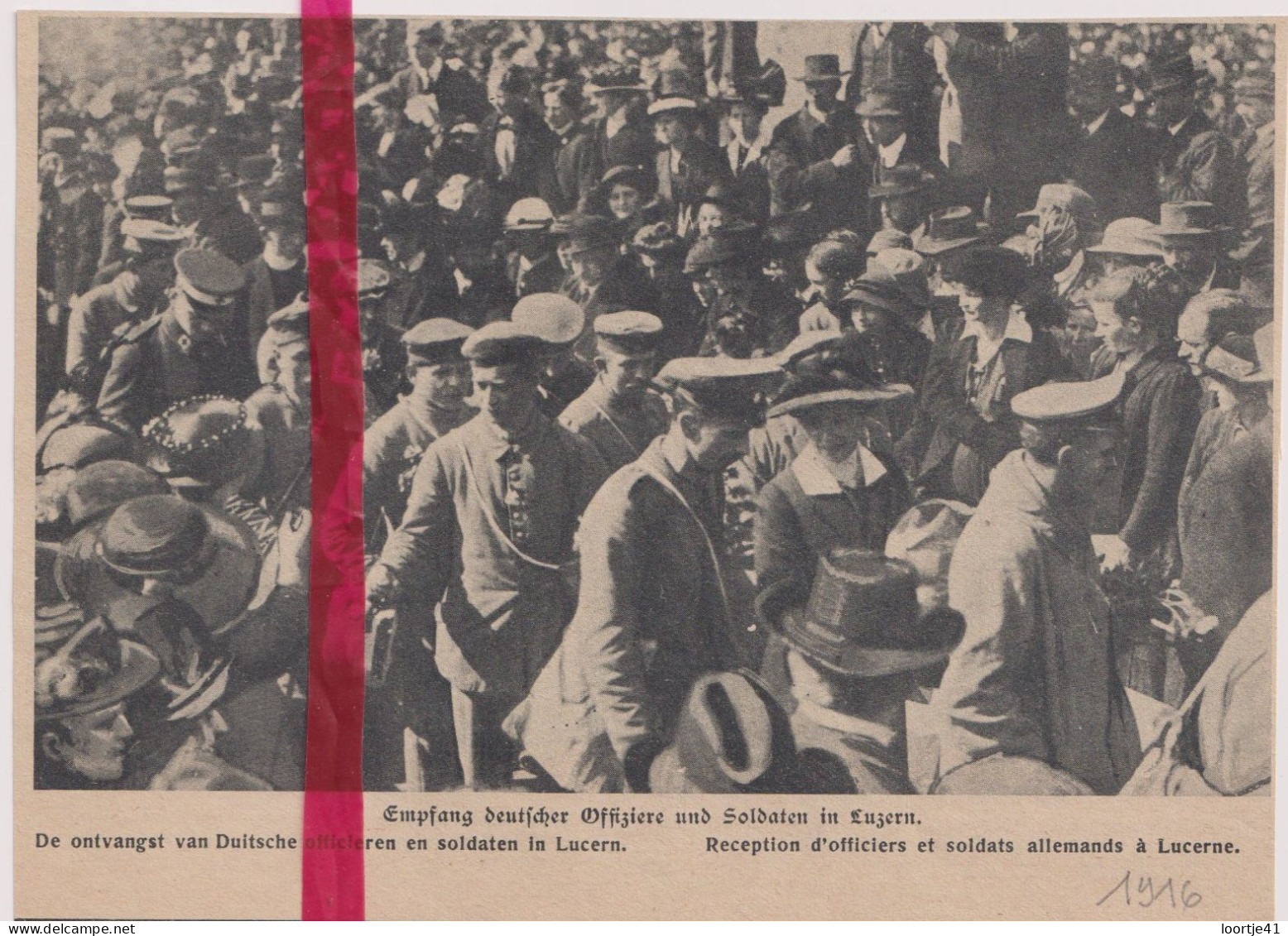 Oorlog Guerre 14/18 - Luzern, Lucerne - Soldats Allemands - Orig. Knipsel Coupure Tijdschrift Magazine - 1917 - Non Classificati
