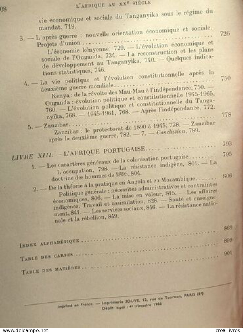 L'Afrique au XXe siecle Jean Ganiage