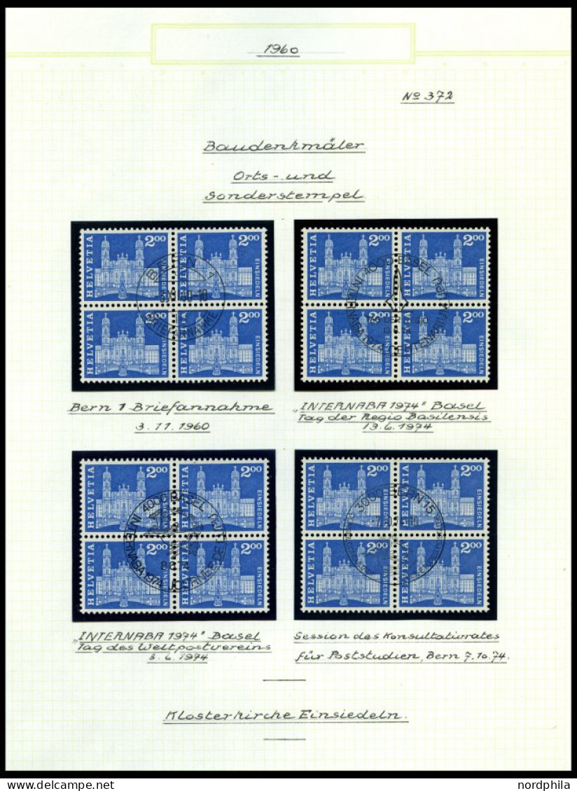 SCHWEIZ BUNDESPOST 696-713x  VB O, 1960, Postgeschichtliche Motive Und Baudenkmäler, Normales Papier, In Zentrisch Geste - Used Stamps