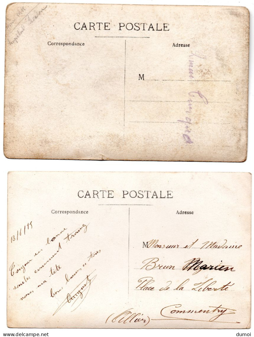 REDON -  Hôpital (militaires) Juin 1915  -  2 Cartes Photos Identiques - Redon
