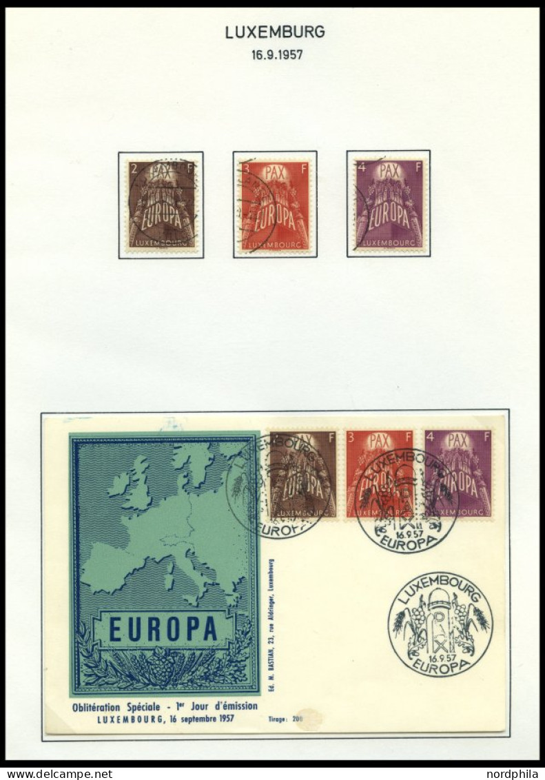 EUROPA UNION Brief,o , 1956-74, Wohl Komplette Gestempelte Umfangreiche Sammlung Gemeinschaftsausgaben In 14 Ringbindern - Collections