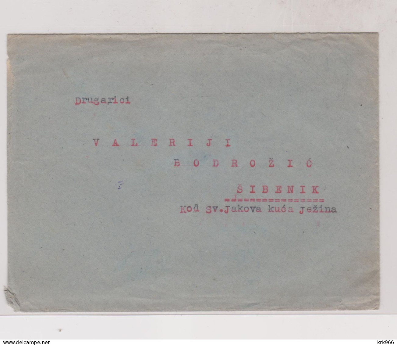 YUGOSLAVIA 1945  Nice Censored Cover To Sbenik - Lettres & Documents