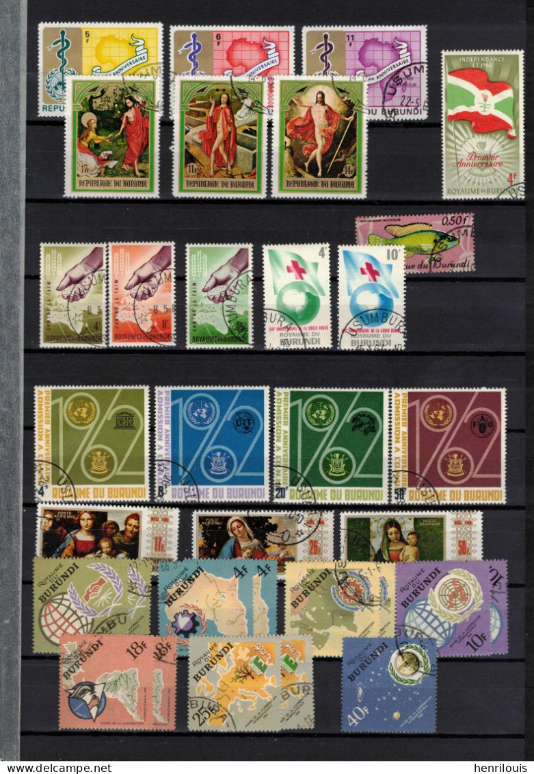 Lot De Timbres Du BURUNDI ( Ref 059 ) Voir 2 Scans Et Descriptif - Lots & Kiloware (mixtures) - Max. 999 Stamps