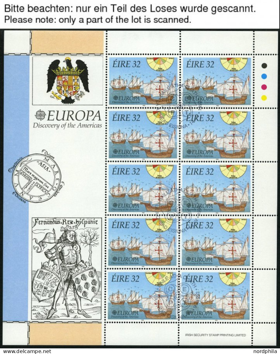 EUROPA UNION KB O, 1992, Entdeckung Amerikas, 14 Verschiedene Kleinbogensätze, Pracht, Mi. 710.- - Sammlungen