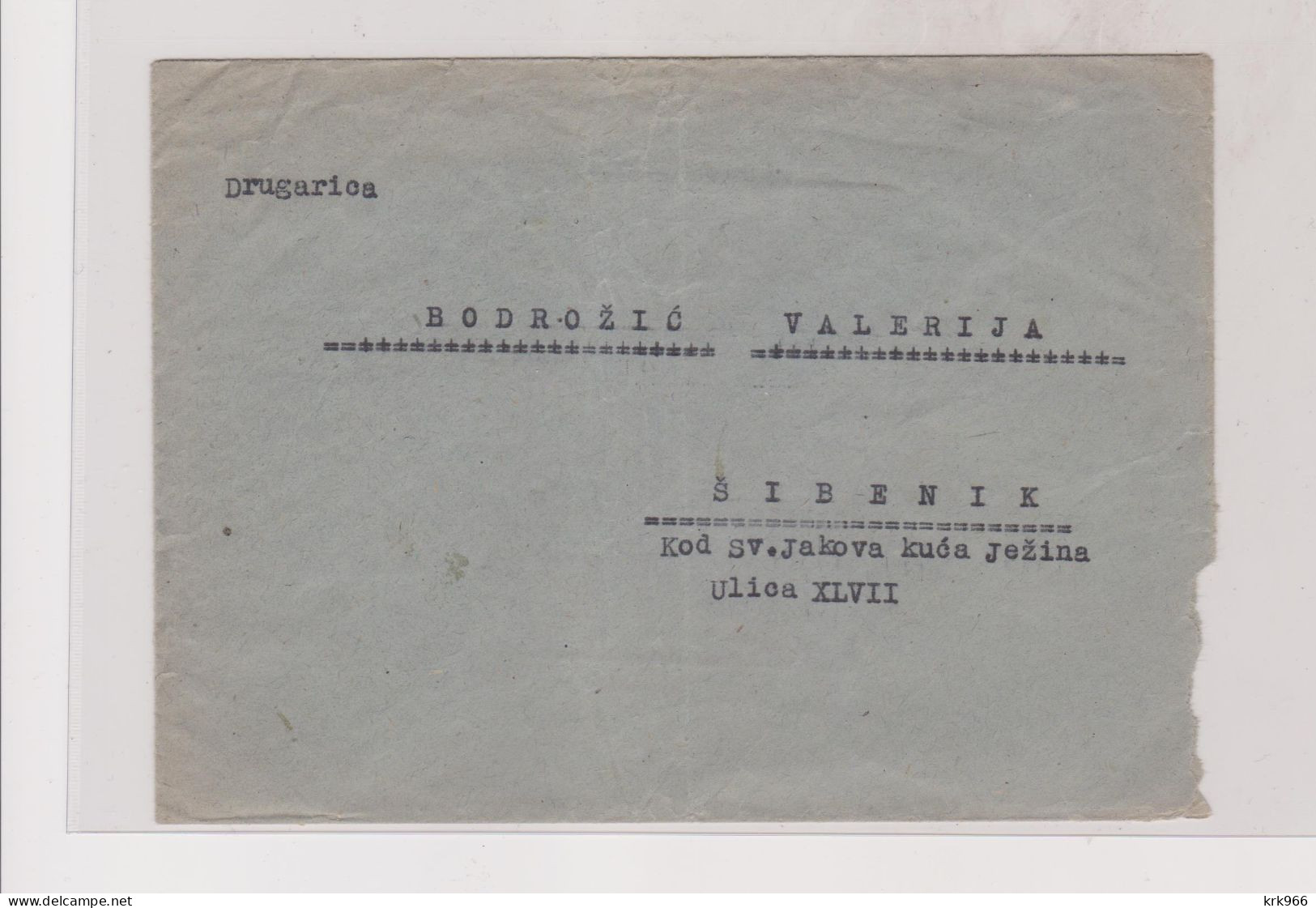 YUGOSLAVIA 1945  Nice Censored Cover To Sbenik - Lettres & Documents