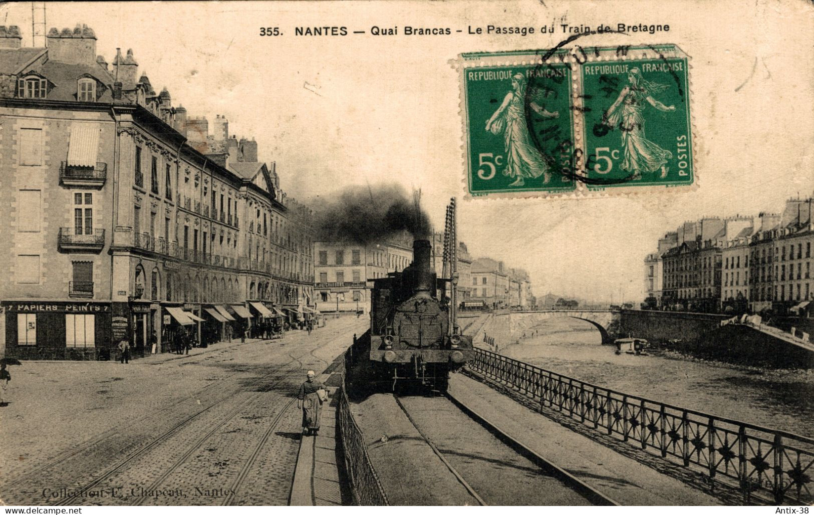 N49 - 44 - NANTES - Loire-Atlantique - Quai Brancas - Le Passage Du Train De Bretagne - Nantes