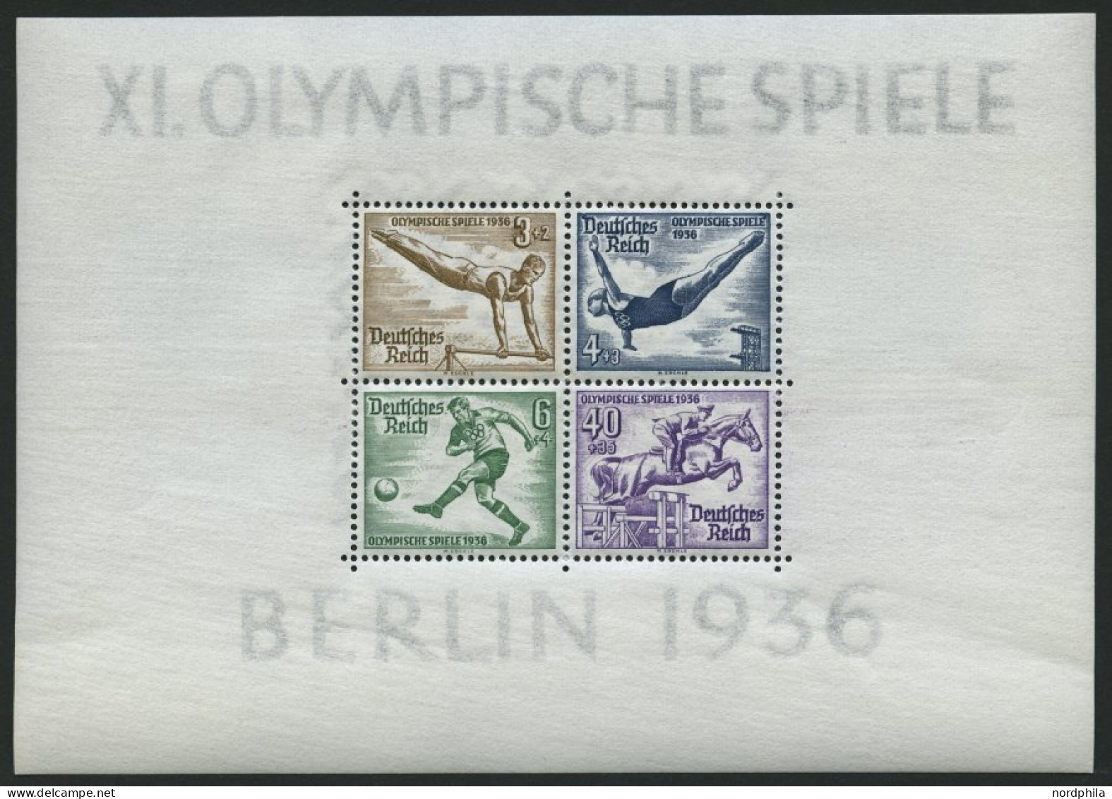 Dt. Reich Bl. 5/6 **, 1936, Blockpaar Olympische Spiele, Pracht, Mi. 260.- - Blokken