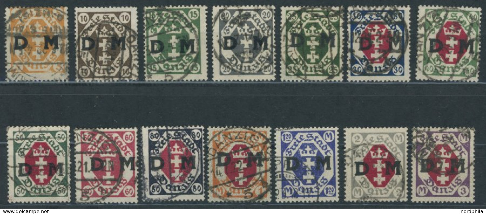 DIENSTMARKEN D 1-14 O, 1921, Kleines Staatswappen, Fast Nur Prachterhaltung, Jeder Wert Gepr. Infla, Mi. 300.- - Oficial