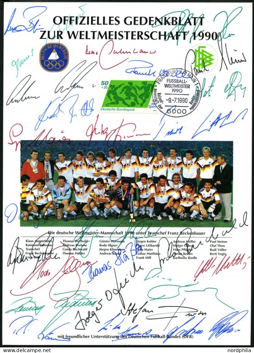 SPORT **,o,Brief , XIV. Fußball-Weltmeisterschaft 1990 In 3 Spezialalben, Mit Blocks, Kleinbogen, Markenheftchen, FDC`s, - 1990 – Italien