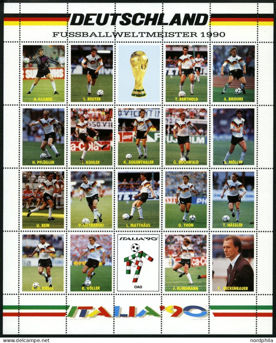SPORT **,o,Brief , XIV. Fußball-Weltmeisterschaft 1990 In 3 Spezialalben, Mit Blocks, Kleinbogen, Markenheftchen, FDC`s, - 1990 – Italien