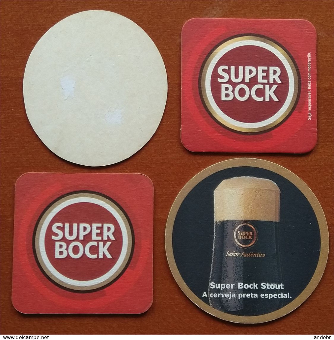 4 Different Beer Mats/coasters SUPER BOCK (PORTUGAL) - Bierdeckel