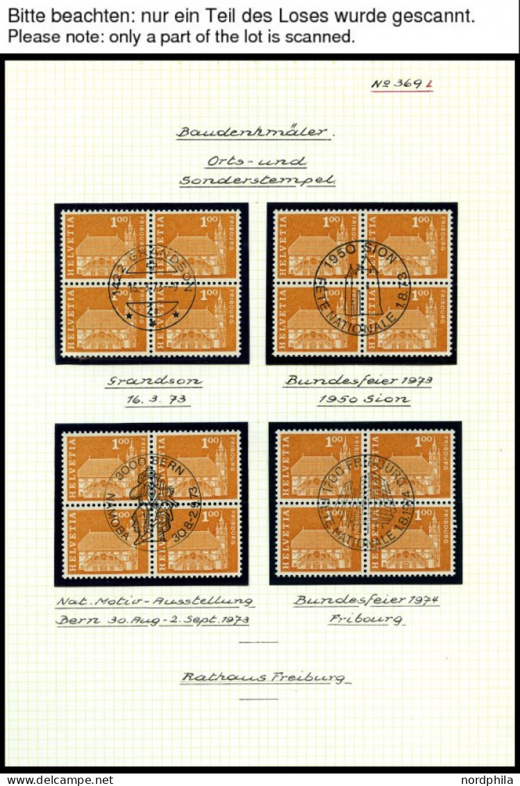 SCHWEIZ BUNDESPOST 696-712y  VB O, 1963-68, Postgeschichtliche Motive Und Baudenkmäler, Phosphoreszierendes Papier (15 W - Used Stamps