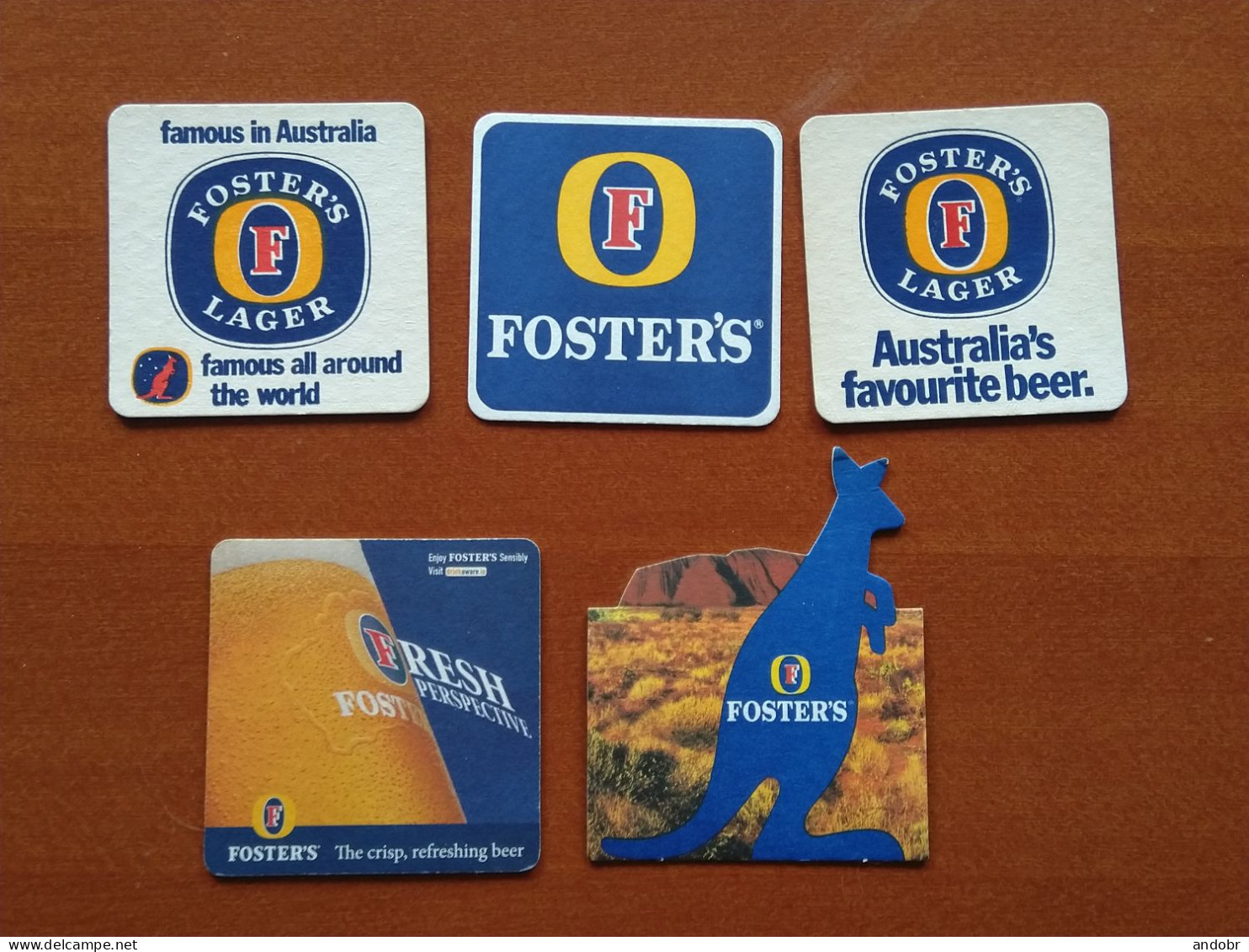 5 Different Beer Mats/coasters FOSTER'S - Bierdeckel