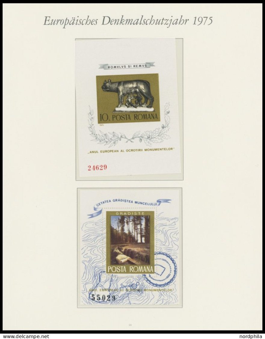 SONSTIGE MOTIVE **,Brief,BrfStk , Europäisches Denkmalschutzjahr 1975 Im Borek Spezial Falzlosalbum, Mit Einzelmarken, S - Monuments