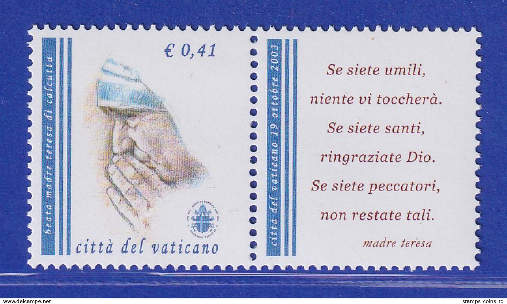 Vatikan 2003 Mi.-Nr. 1467 Sondermarke ** Mutter Teresa - Other & Unclassified