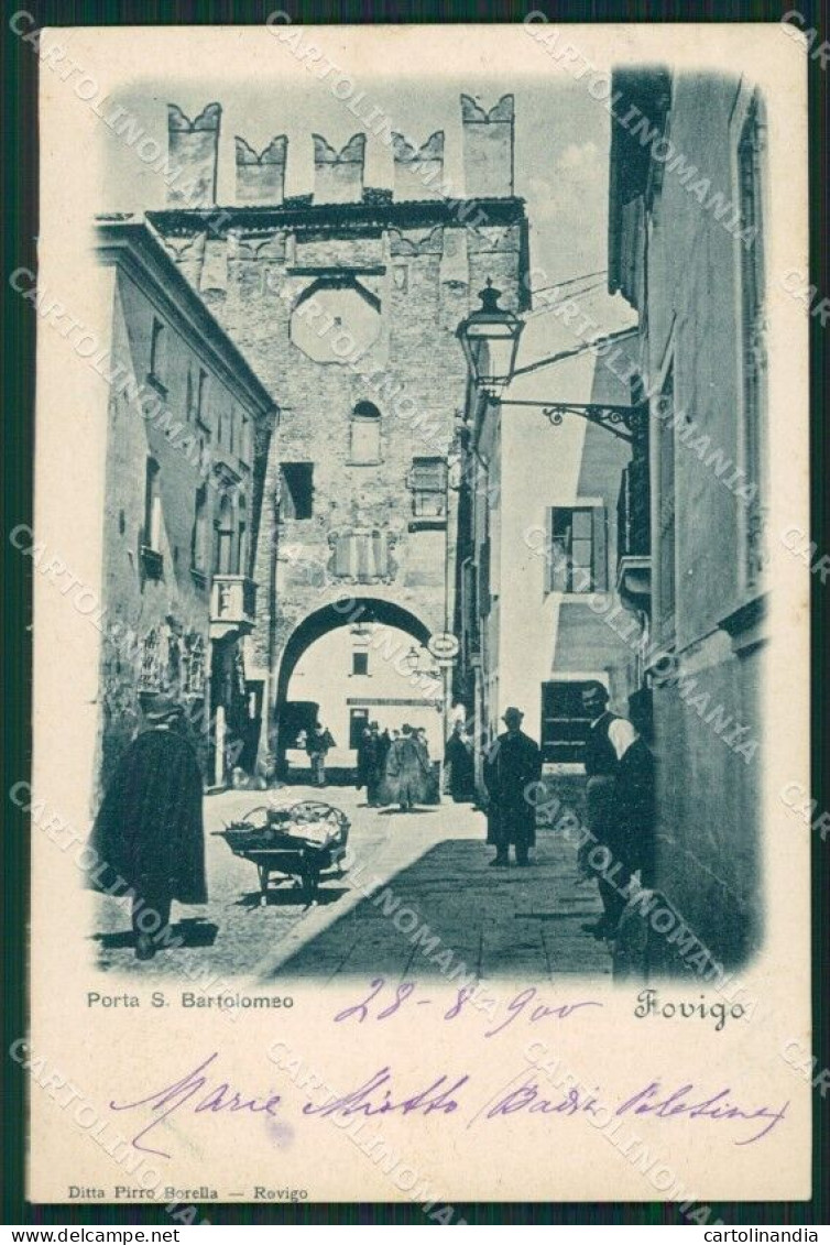 Rovigo Città Porta San Bartolomeo Cartolina XB0425 - Rovigo