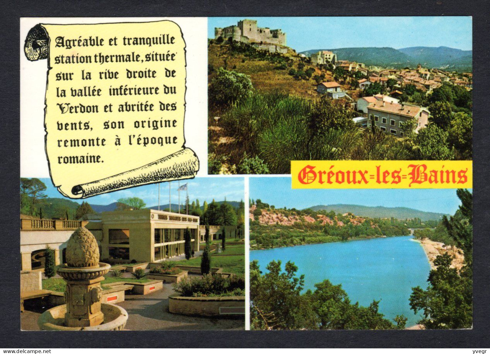 Souvenir De GREOUX-les-BAINS (04 A De H.P.) N° 235-59 - Tourisme, Thermalisme, Climatisme - Multi Vues (postée En 1982) - Gréoux-les-Bains