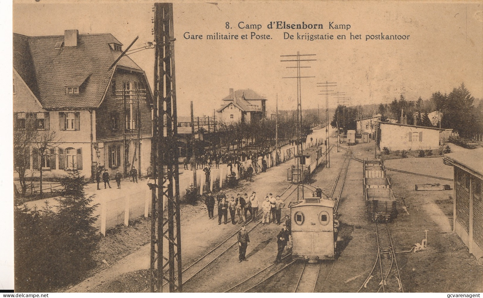 CAMP D'ELSENBORN   GARE MILITAIRE ET POSTE                2 AFBEELDINGEN - Casernes