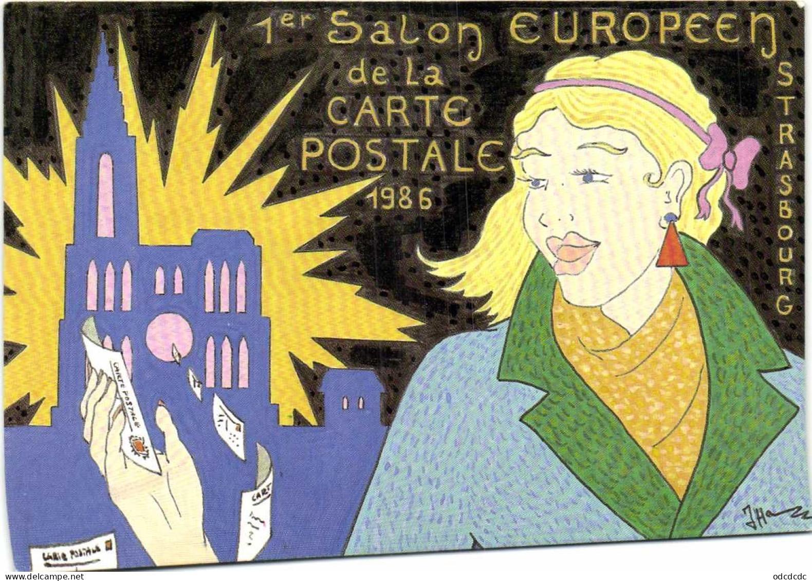 Hamm Illkirch 1er Salon Europeen De La Carte Postale 1986 Strasbourg RV 700Ex  N°246 - Beursen Voor Verzamellars
