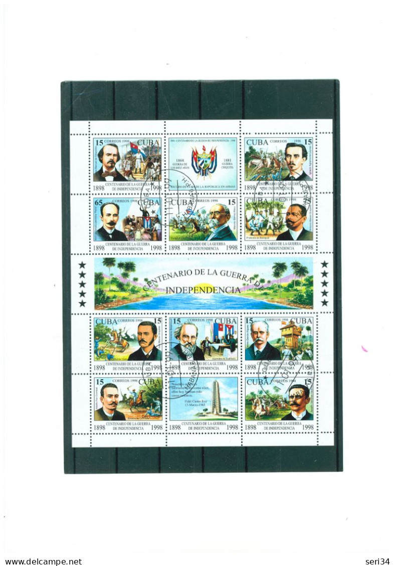 CUBA : Centenaire De La Guerre D'indépendance :Y&T : 3766o à 3775 O - Used Stamps