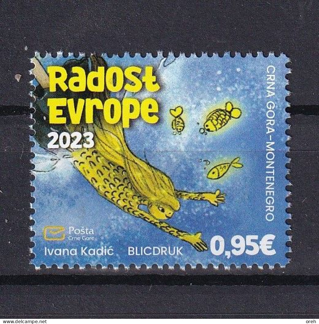 MONTENEGRO 2023,JOY OF EUROPE,FISHES,MNH - Montenegro