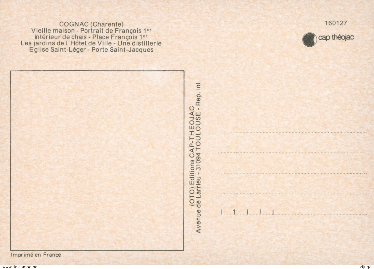 CPM-16- COGNAC Multivues Et Dpt De La Charente - Blason Angoumois * SUP - * 2 Scans - Cognac